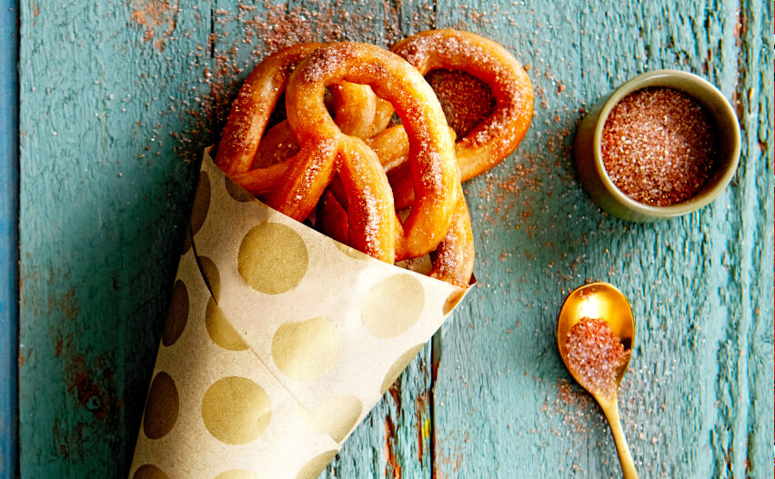 Churros ze złotą posypką